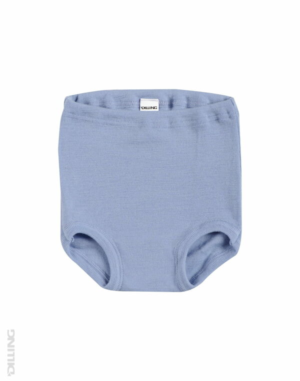 Chiloti albastri din lana merinos organica Dilling Underwear