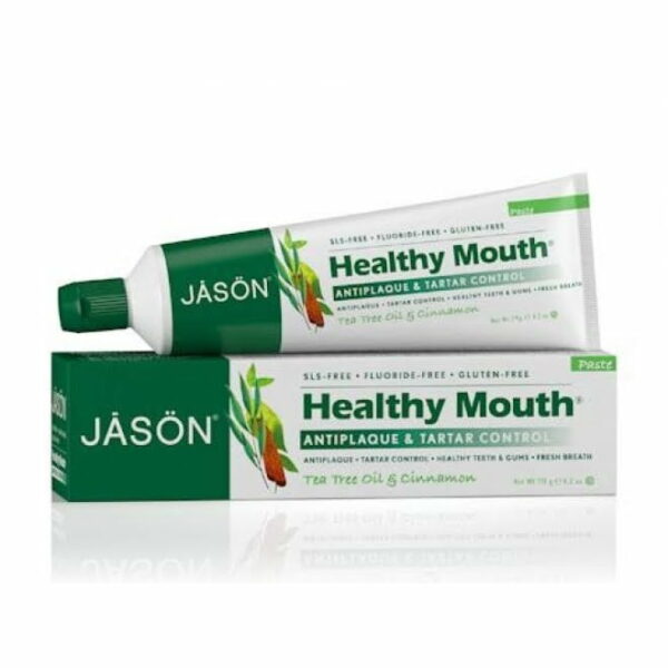 Pastă de dinți Healthy Mouth contra gingiilor iritate, a plăcii şi tartrului 120gr Jason