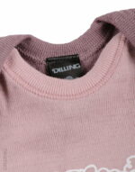 Body cu maneca scurta roz din lana merinos organica pentru bebelusi Dilling 3