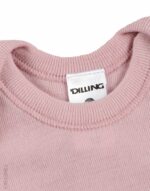 Maoiu cu maneca scurta roz din lana merinos organica pentru copii Dilling 2