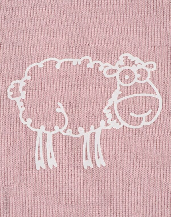 Maoiu cu maneca scurta roz din lana merinos organica pentru copii Dilling 3