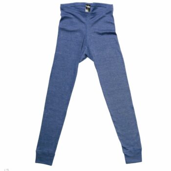 Pantaloni colanti albastru din lana merinos organica pentru copii Dilling
