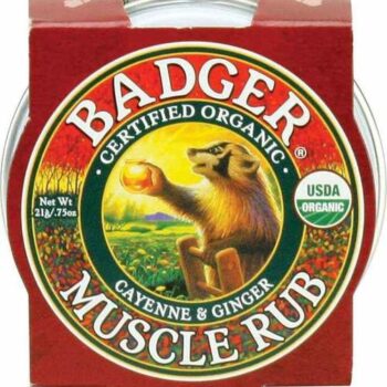 Mini balsam masaj dureri musculare cu ardei cayenne si ghimbir 21g Badger
