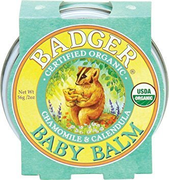 Mini balsam pentru bebeluşi cu gălbenele şi muşeţel 21g Baby Balm Badger 1