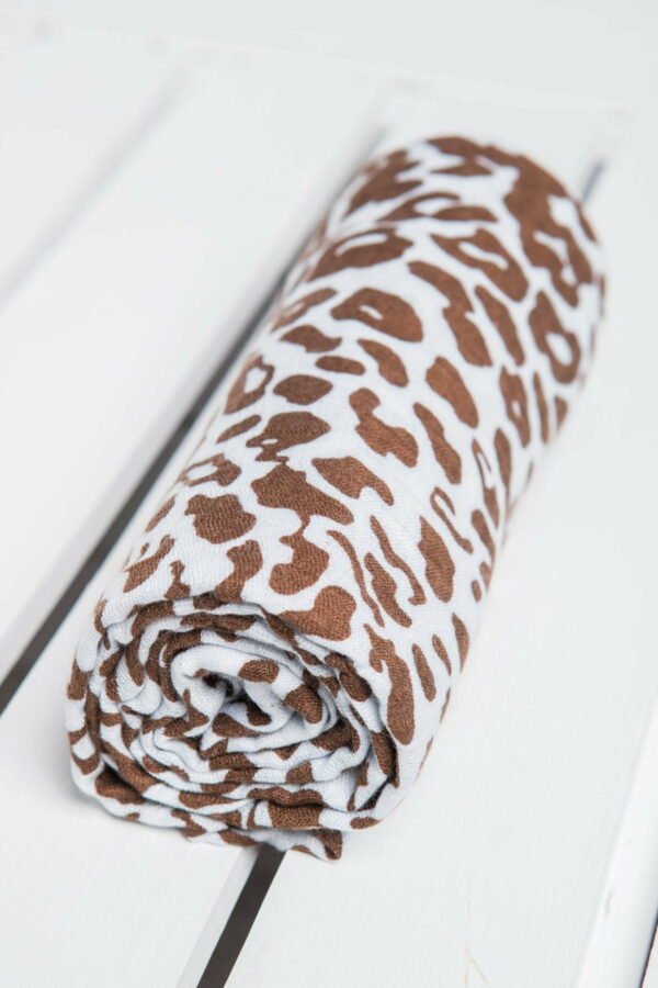 Lenny Lamb păturică muselină din vâscoză de bambus Cheetah Brown & White (120 x 120 cm ) (grade B)