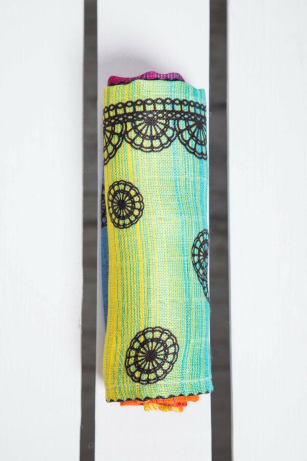 Lenny Lamb păturică muselină din vâscoză de bambus Rainbow Lace Dark (120 x 120 cm ) (grade B) 3