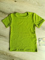 Tricou cu maneca scurta green moss din lana merinos organica pentru copii Green Rose