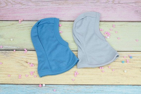 Cagula uni în strat dublu baby blue din lana merinos organica pentru copii Green Rose Cagula uni în strat dublu baby blue din lana merinos organica pentru copii Green Rose