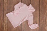 Helanca baby pink din lana merinos organica pentru copii Green Rose