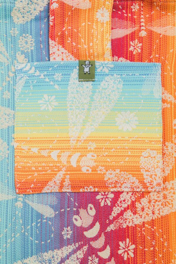 Lenny Lamb geantă textilă de umăr din material de wrap ţesut Dragonfly Rainbow