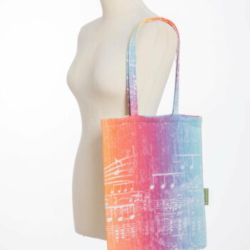 Lenny Lamb sacoşă textilă pentru cumpărături din material de wrap ţesut Symphony Rainbow Light