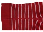 Dresuri fine din lână şi bumbac organic tip leggings roşii cu dungi Grodo 1