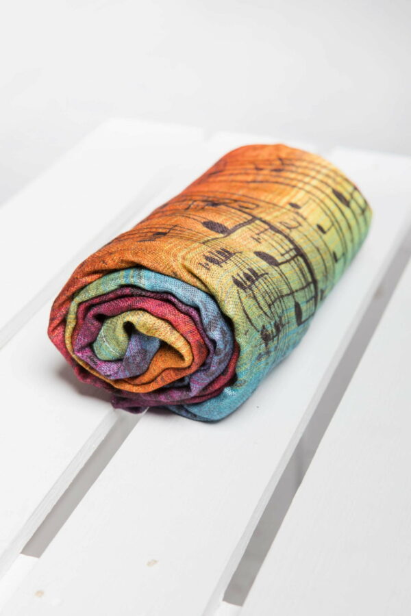 Lenny Lamb păturică muselină din vâscoză de bambus Symphony Rainbow Dark (120 x 120 cm )