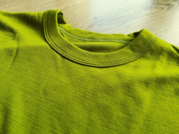 Bluza cu maneca lunga green moss din lana merinos organica pentru femei Green Rose
