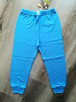Pantaloni comozi baby blue din lana merinos organica pentru copii Green Rose