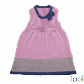 Rochie din lana merinos organica tricotata Lina Iobio Popolini