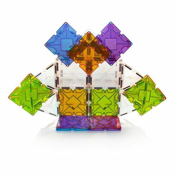 Magna-Tiles Set 40 piese magnetice de constructie colorate cu magneti mobili Freestyle