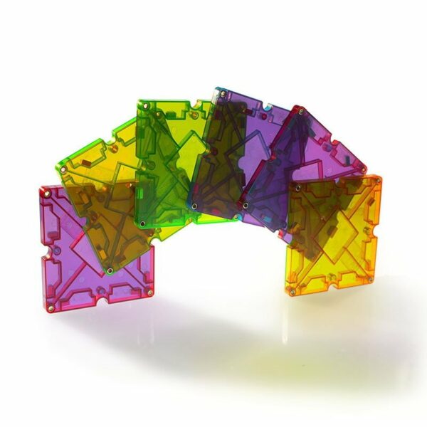 Magna-Tiles Set 40 piese magnetice de constructie colorate cu magneti mobili Freestyle