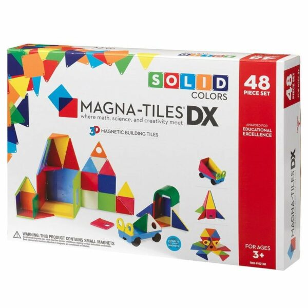 Magna-Tiles Set 48 piese magnetice de construcție colorate