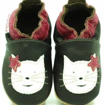 Pantofi din piele cu talpă moale Fiorino EkoTuptusie V2 - Miss Meow Cat