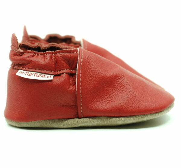 Pantofi din piele cu talpa moale Fiorino EkoTuptusie V2 - Passion Red