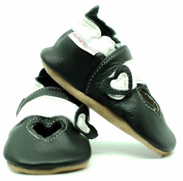 Pantofi sandale din piele cu talpa moale Fiorino EkoTuptusie V2 - Chick Black