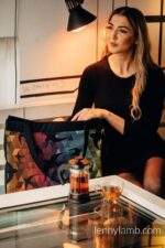 Lenny Lamb geanta mare de umar laptop cu material de wrap tesut Swallows Rainbow Dark