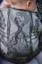 Lenny Lamb geanta mare de umar laptop cu material de wrap tesut Time Without Skull