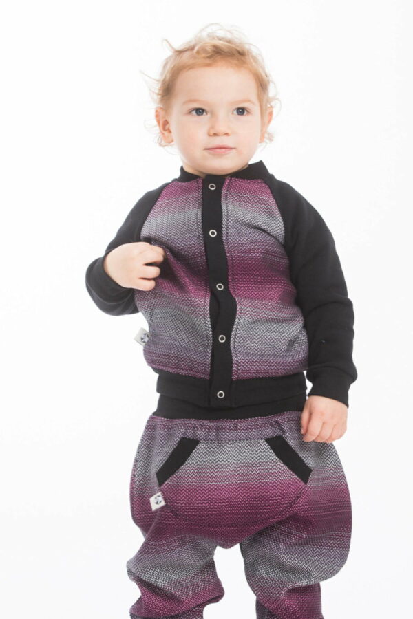 Lenny Lamb LennyBomber jachetă cu inserţie wrap ţesut Little Herringbone Inspiration