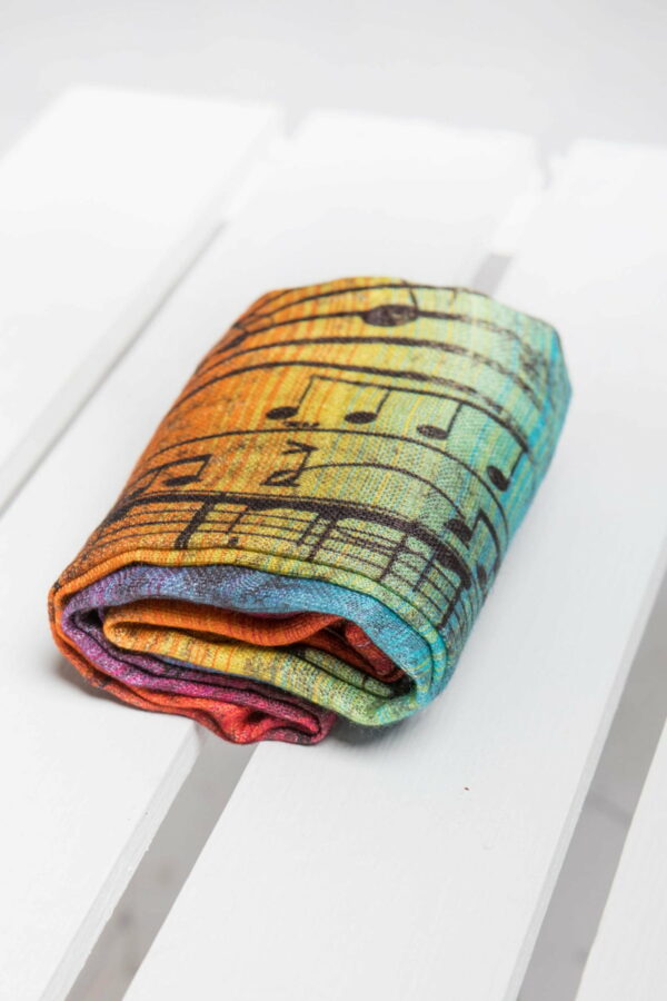 Lenny Lamb - păturică muselină din vâscoză de bambus Symphony Rainbow Dark (70 x 70 cm )