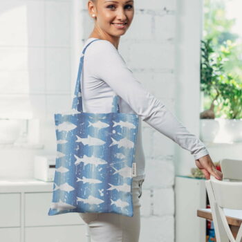 Lenny Lamb sacoşă textilă pentru cumpărături din material de wrap ţesut Fish'Ka