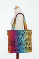 Lenny Lamb geantă textilă de umăr din material de wrap ţesut Symphony Rainbow Dark