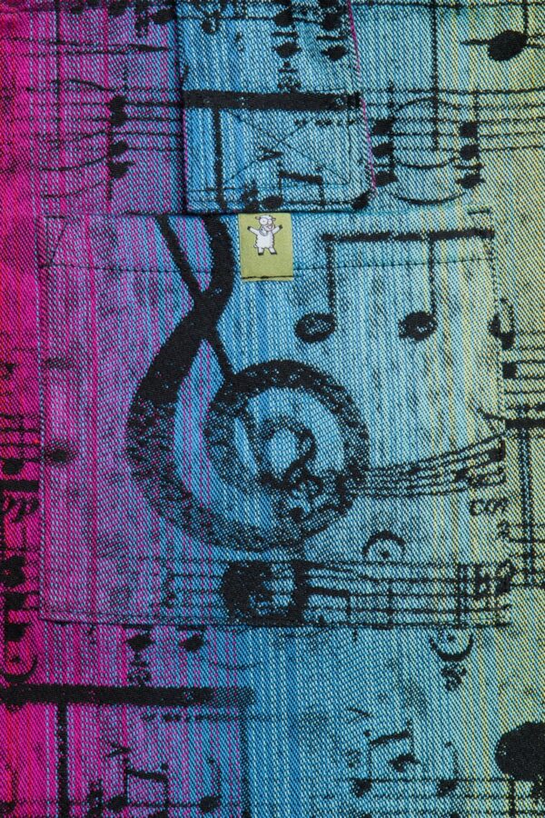 Lenny Lamb geantă textilă de umăr din material de wrap ţesut Symphony Rainbow Dark 2