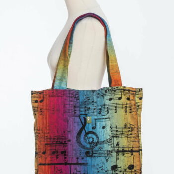 Lenny Lamb geantă textilă de umăr din material de wrap ţesut Symphony Rainbow Dark
