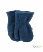 Mănuși groase din lână merinos organică fleece jeans Iobio Popolini