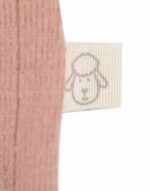 Salopetă – pijama overall roz pudrat din lână merinos organică rib pentru bebeluși Dilling 3