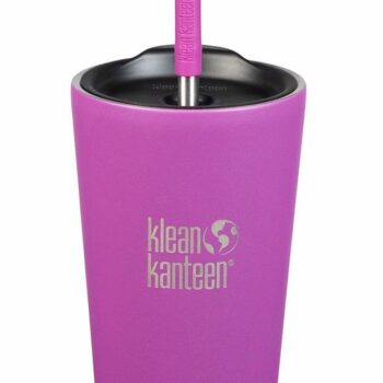 Cană termoizolantă termos cu capac şi pai Berry Bright Matte 473 ml Klean Kanteen
