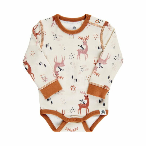 Body cu maneca lunga din lana merinos adobe CeLaVi