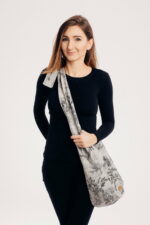 Lenny Lamb geantă hobo tip poştaş din material de wrap ţesut Herbarium Roundhay Garden 1