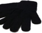 Mănuși cu degete din lână tricotată black CeLaVi 1