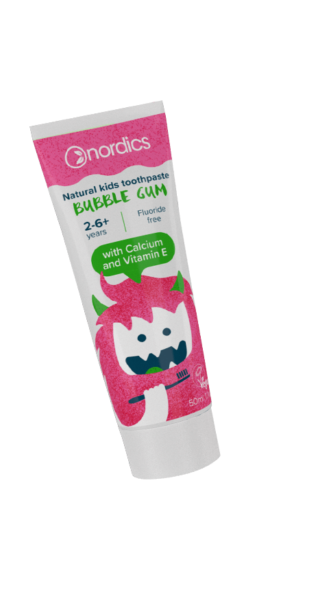 Pastă de dinți naturală pentru copii Bubble Gum 50ml Nordics 2