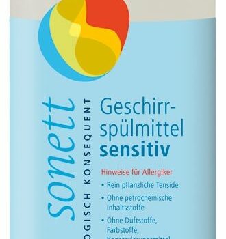 Detergent ecologic pentru spălat vase neutru sensitive 1L Sonett