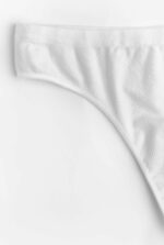 Chiloți tanga albi din bambus pentru femei Bambu 3