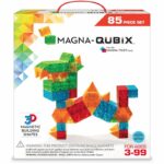 Magna-Qubix Set 85 piese magnetice de construcție transparente colorate