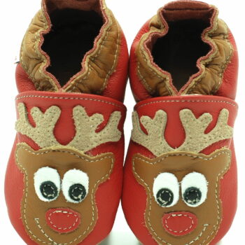 Pantofi din piele cu talpa moale Fiorino EkoTuptusie V2 Faster - Flying Reindeer