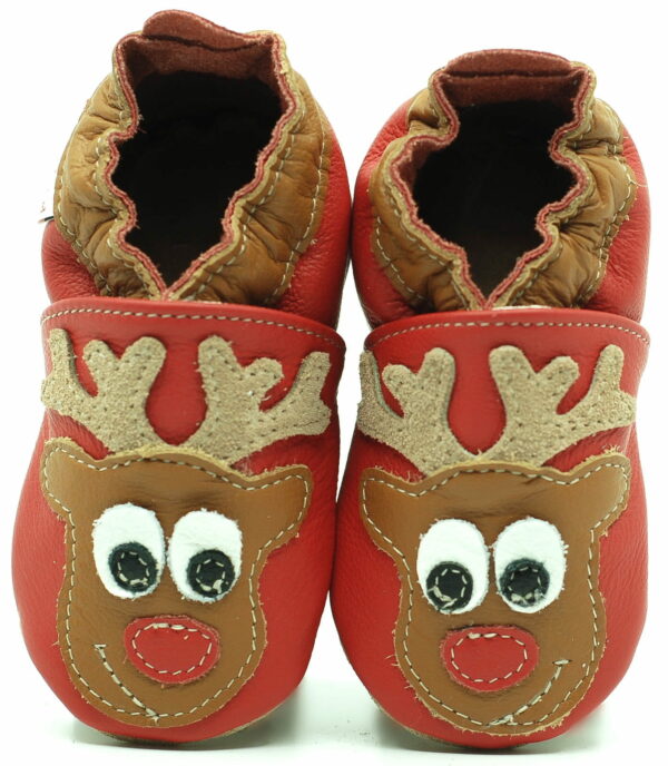 Pantofi din piele cu talpa moale Fiorino EkoTuptusie V2 Faster - Flying Reindeer