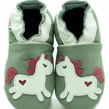 Pantofi din piele cu talpa moale Fiorino EkoTuptusie V2 - Unicorn's Love