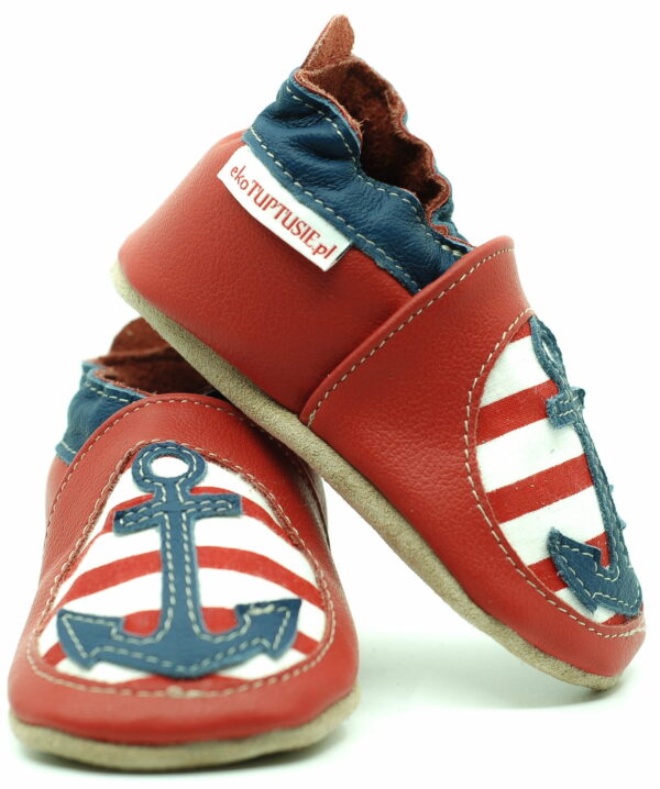 Pantofi din piele cu talpă moale Fiorino EkoTuptusie V2 Faster - Red Anchor 2