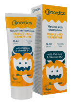 Pastă de dinți naturală pentru copii cu portocale și clementine 50ml Nordics