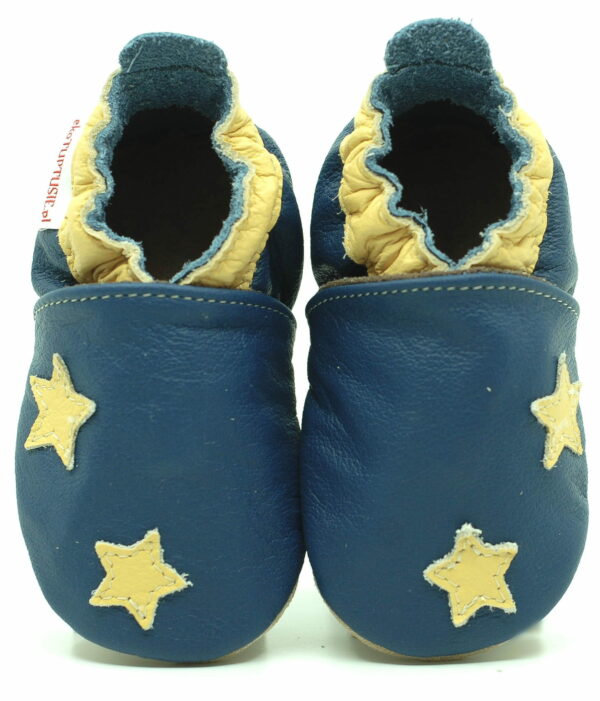 Pantofi din piele cu talpa moale Fiorino EkoTuptusie V2 Faster - Yellow Stars